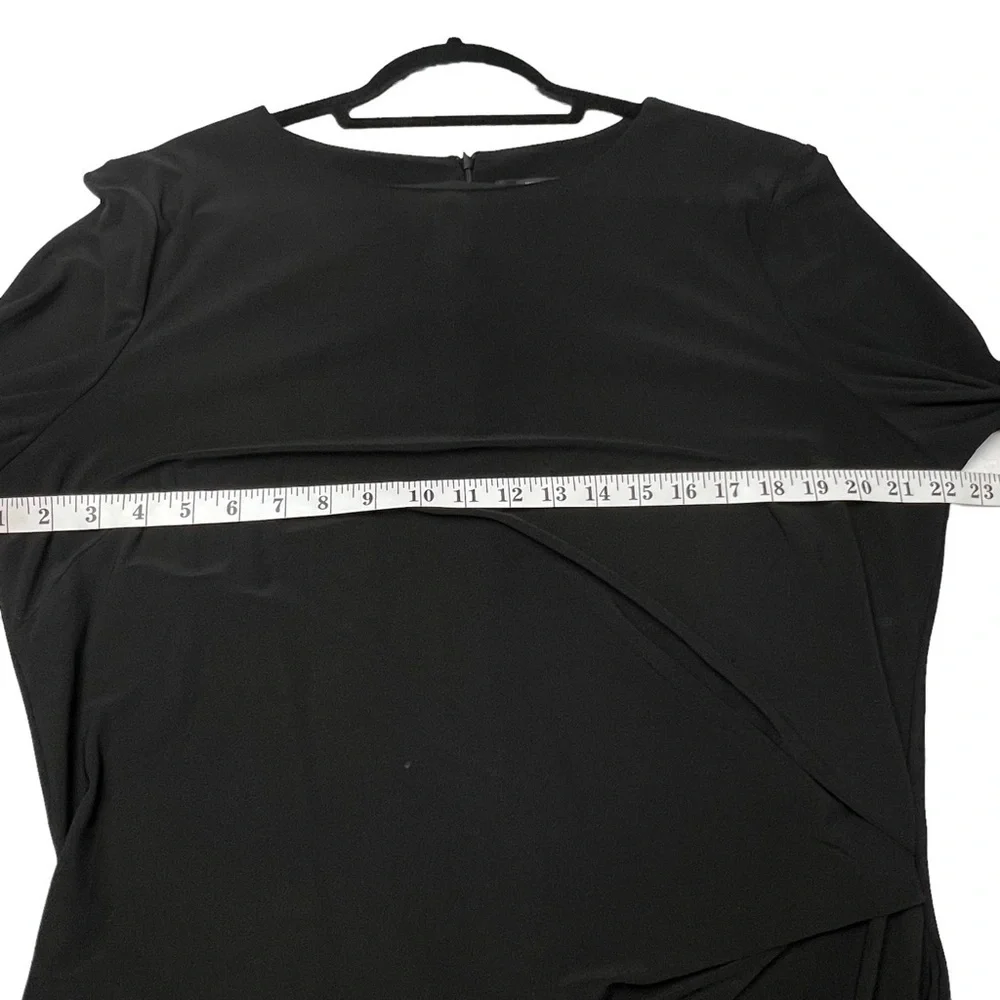Simply Vera Wang Womens Black Side Ruched L/S Dress Sz XXL 2XL Formal Holiday - Picture 5 of 7